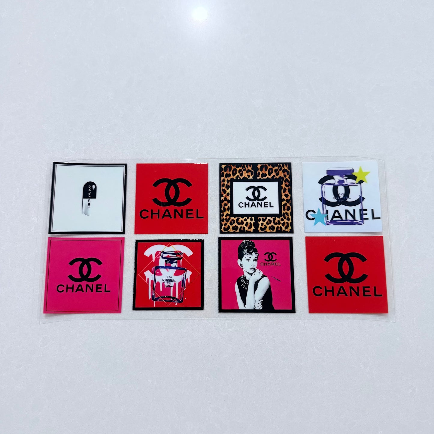 Double Sided UVDTF Wrap | 16oz Tumbler Transfer | 24cm x 11cm | Designer 39