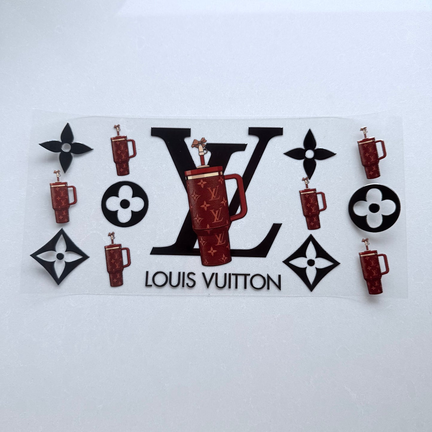Double Sided UVDTF Wrap | 16oz Tumbler Transfer | 24cm x 11cm | Designer | 31