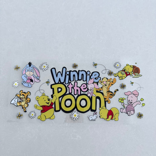 Single Sided UV DTF Wrap 16oz Tumbler Transfer (24cm x 11cm) honey bear & friends single