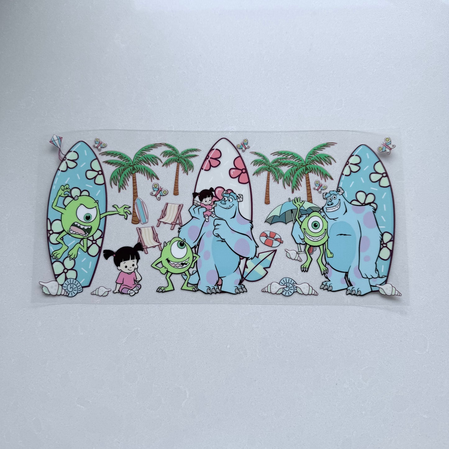 Double Sided UVDTF Wrap | 16oz Tumbler Transfer | 24cm x 11cm | characters 23