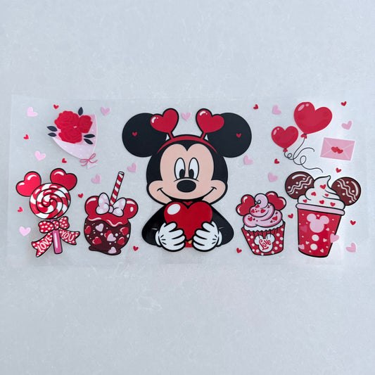 Single Sided UV DTF Wrap 16oz Tumbler Transfer (24cm x 11cm) mouse love