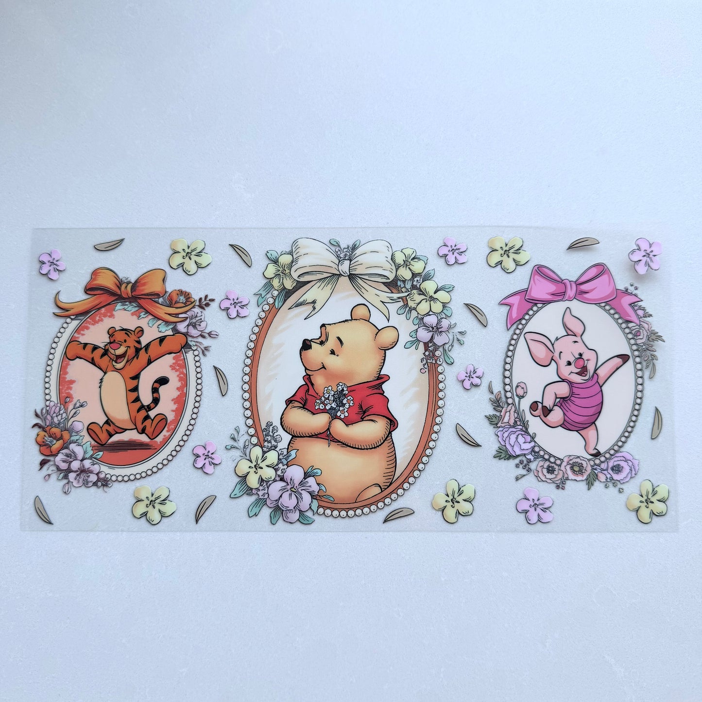Double Sided UVDTF Wrap | 16oz Tumbler Transfer | 24cm x 11cm | Honey Bear & Friends | 77