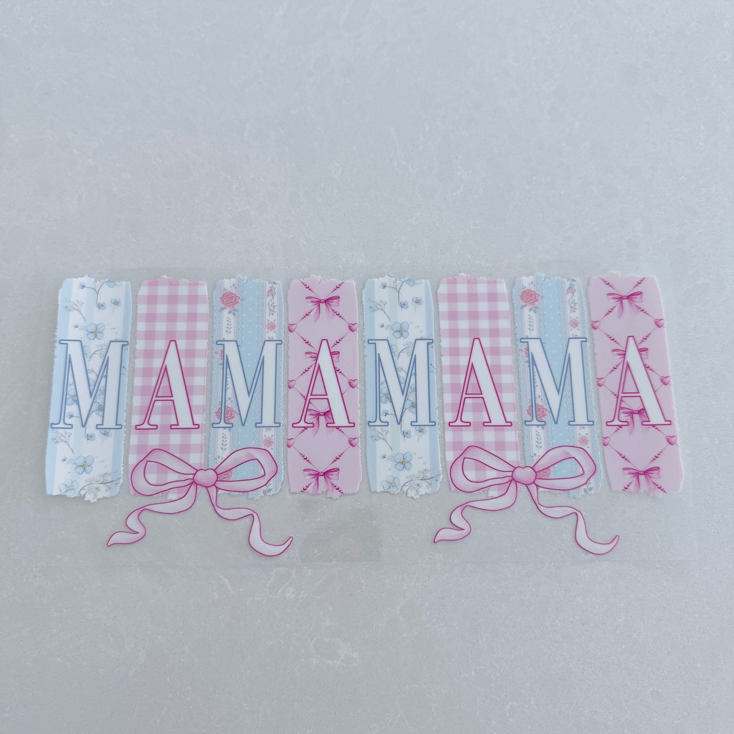 Single Sided UV DTF Wrap 16oz Tumbler Transfer (24cm x 11cm) mama bows