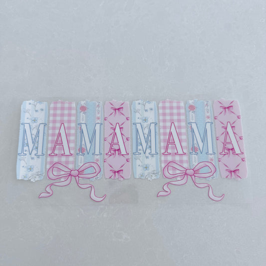 Single Sided UV DTF Wrap 16oz Tumbler Transfer (24cm x 11cm) mama bows
