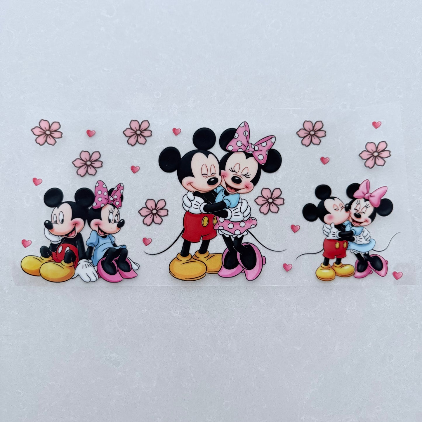 Single Sided UV DTF Wrap 16oz Tumbler Transfer (24cm x 11cm) boy and girl mouse cutsie