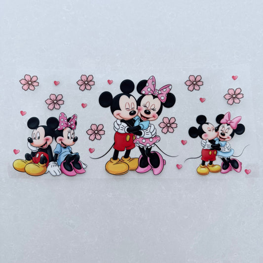 Single Sided UV DTF Wrap 16oz Tumbler Transfer (24cm x 11cm) boy and girl mouse cutsie