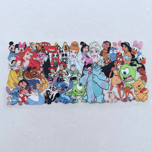 Single Sided UV DTF Wrap 16oz Tumbler Transfer (24cm x 11cm) characters