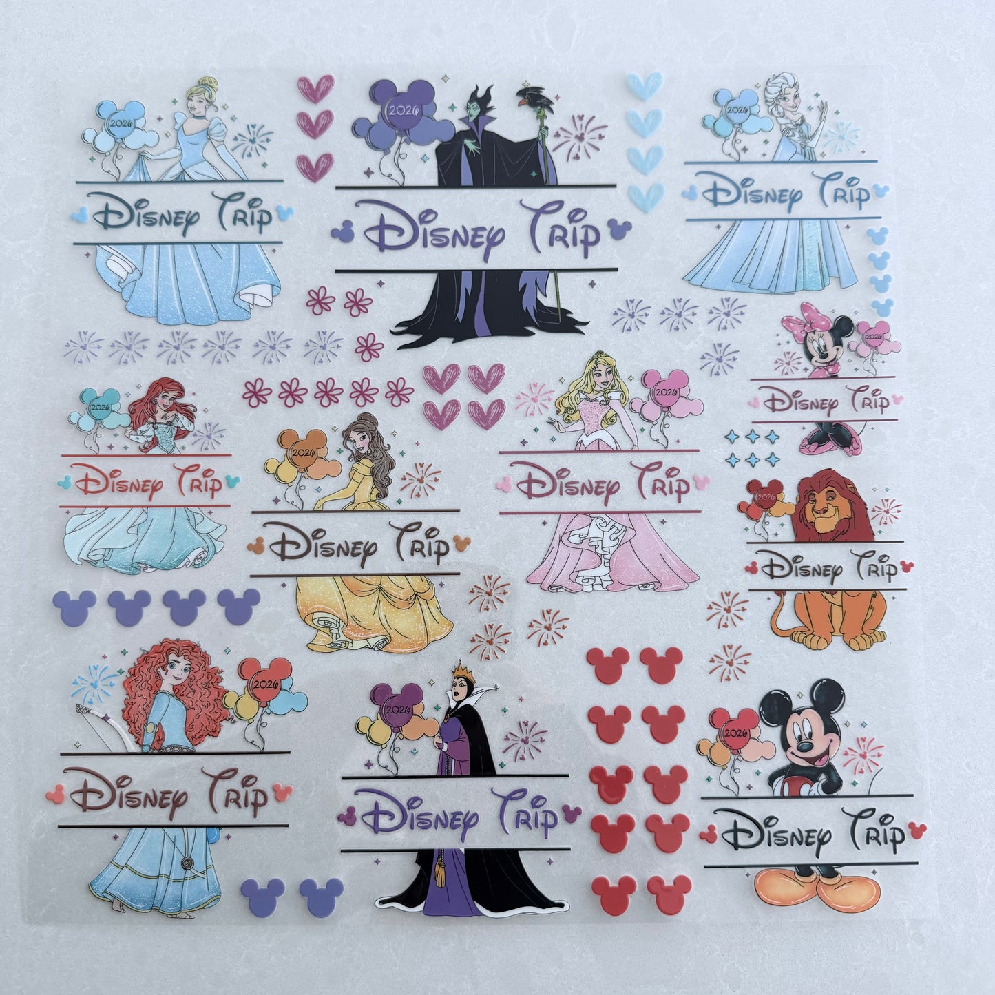 Premium 11-Inch Element UVDTF Sheet | Multi Element Transfer Pack | Ready to Apply | Design 12