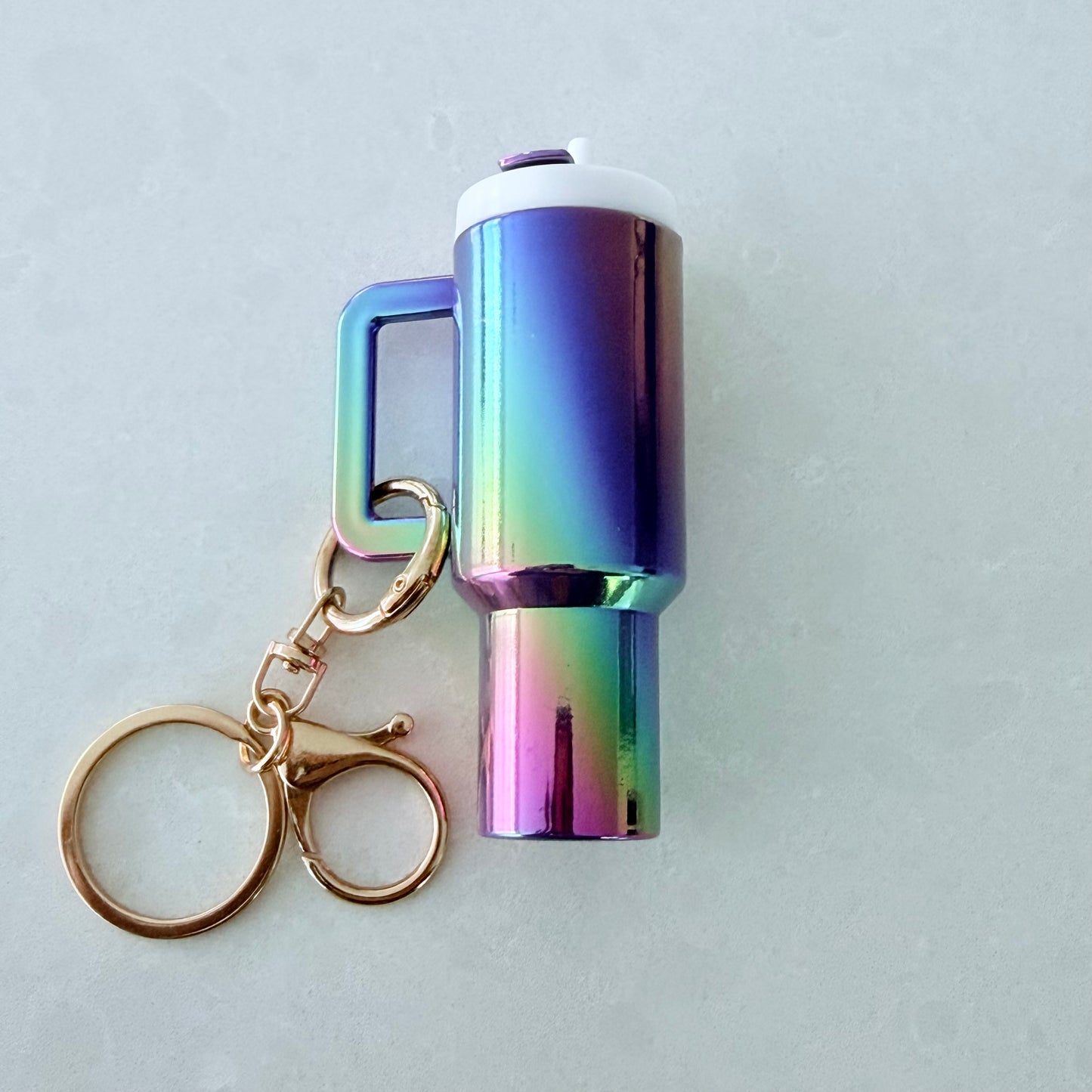 Mini Holographic Keychain Tumbler Blanks – Perfect for UV DTF Wraps & Custom Crafting