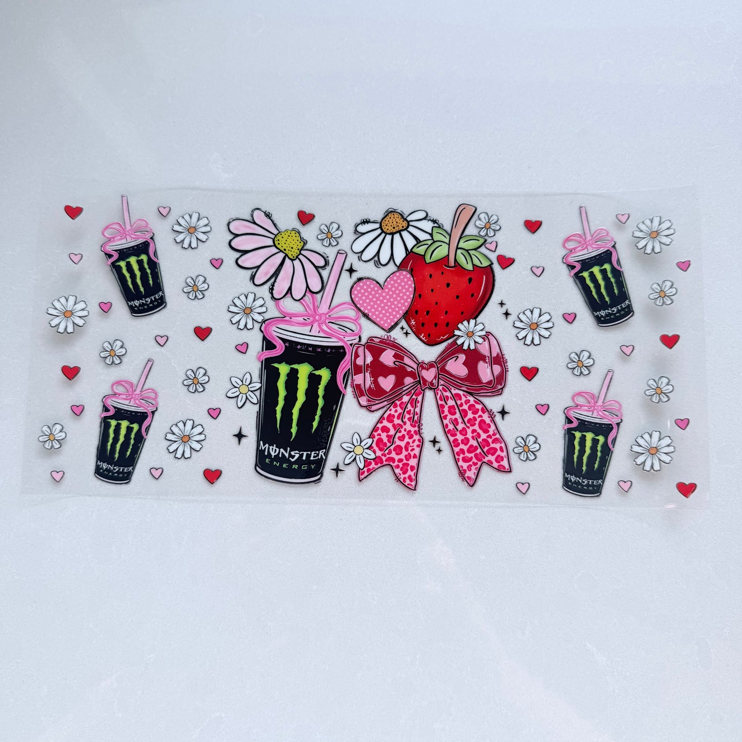 Double Sided UVDTF Wrap | 16oz Tumbler Transfer | 24cm x 11cm | Drinks | 29