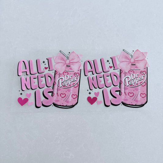 Single Sided UV DTF Wrap 16oz Tumbler Transfer (24cm x 11cm) all I need is Dr P