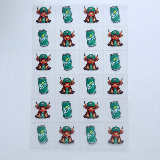 Premium A5 Kiss Cut UVDTF Wraps | A5 Transfer Sheet | Ready to Apply | Drinks 3