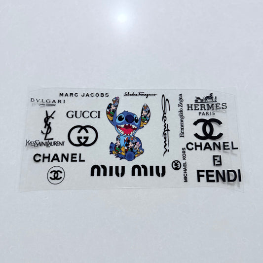 Double Sided UVDTF Wrap | 16oz Tumbler Transfer | 24cm x 11cm | Designer 7