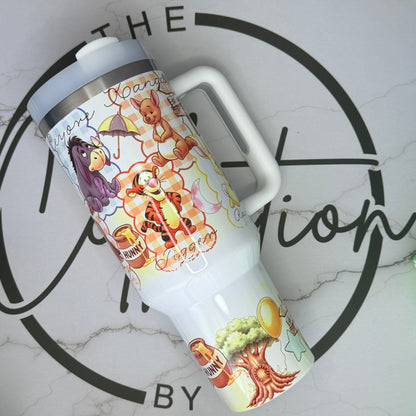 40oz Stainless Steel Tumbler | Insulated Drinkware | Honey Bear & Friends