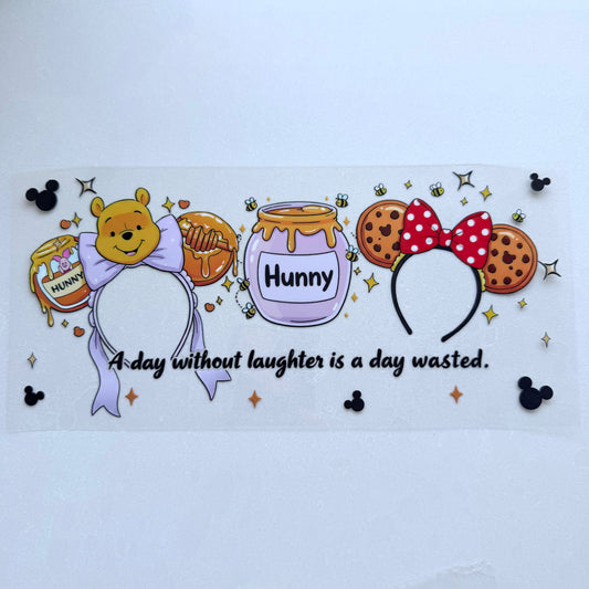Double Sided UVDTF Wrap | 16oz Tumbler Transfer | 24cm x 11cm | Honey Bear & Friends | 73