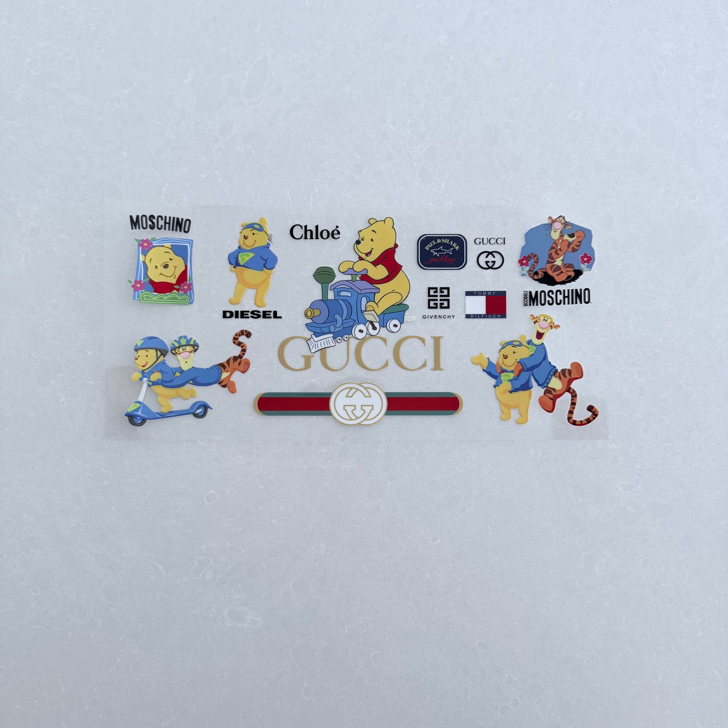 Single Sided UV DTF Wrap 16oz Tumbler Transfer (24cm x 11cm) designer honey bear multiple