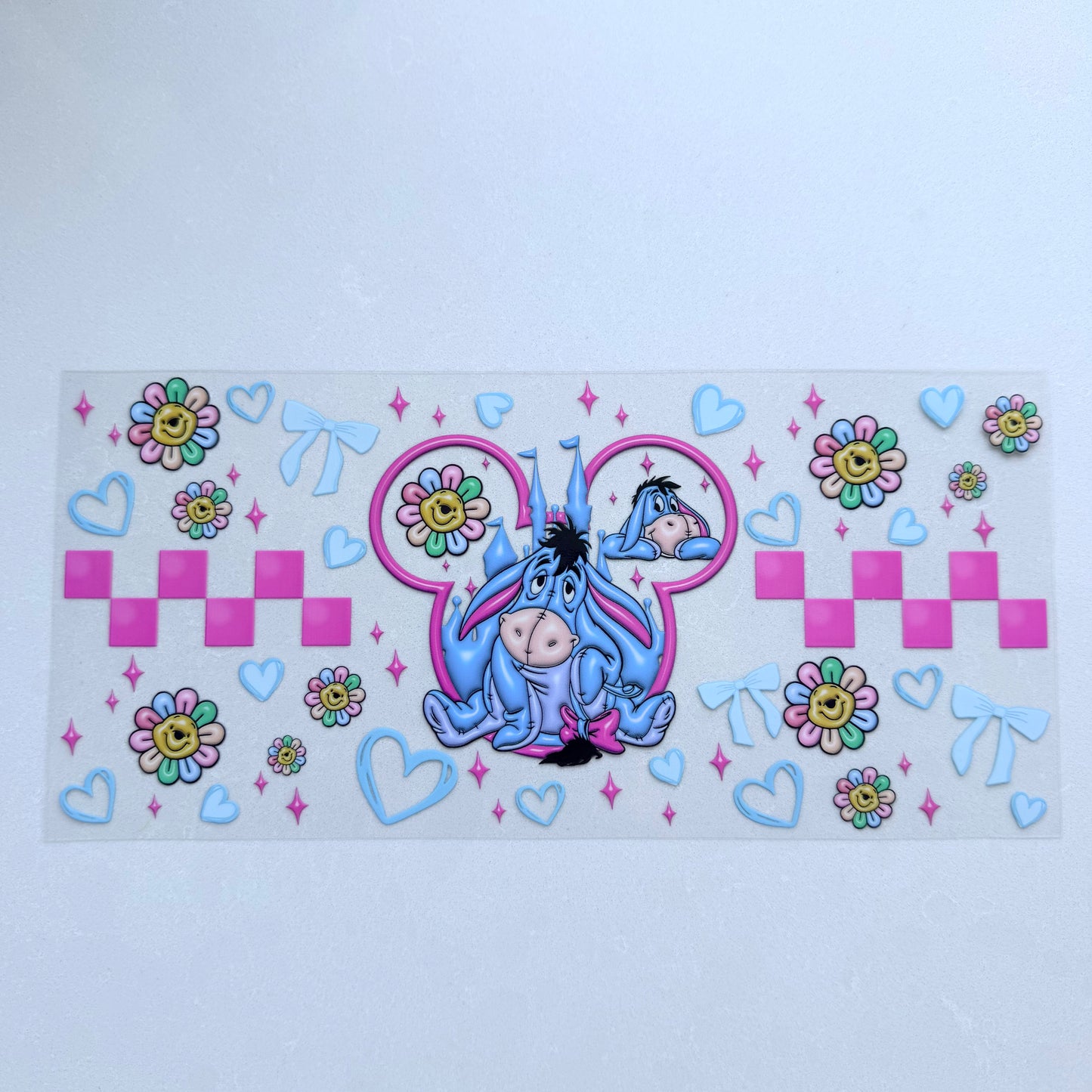 Double Sided UVDTF Wrap | 16oz Tumbler Transfer | 24cm x 11cm | Honey Bear & Friends | 85