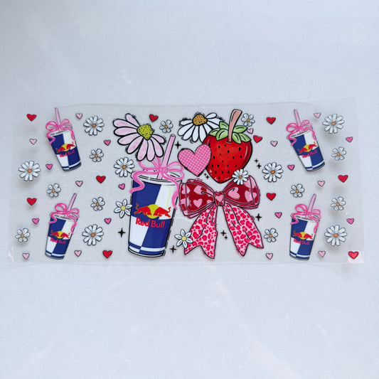 Double Sided UVDTF Wrap | 16oz Tumbler Transfer | 24cm x 11cm | Drinks | 30