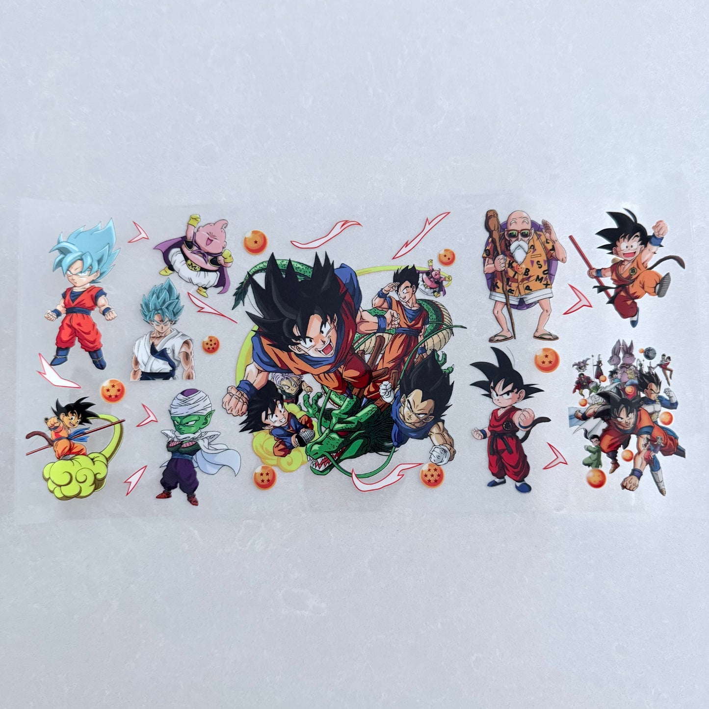 Single Sided UV DTF Wrap 16oz Tumbler Transfer (24cm x 11cm) dragon Z