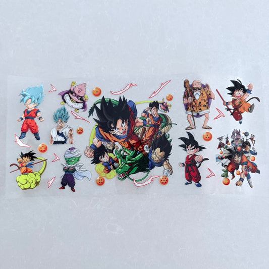 Single Sided UV DTF Wrap 16oz Tumbler Transfer (24cm x 11cm) dragon Z