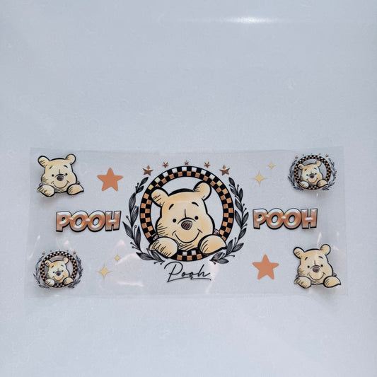 Double Sided UVDTF Wrap | 16oz Tumbler Transfer | 24cm x 11cm | Honey Bear & Friends | 91