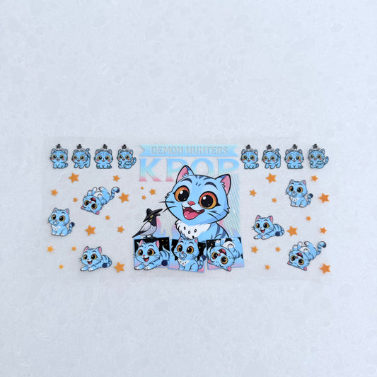 Double Sided UV DTF Wrap 16oz Tumbler Transfer (24cm x 11cm) Demon Hunters