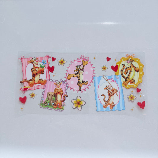 Double Sided UVDTF Wrap | 16oz Tumbler Transfer | 24cm x 11cm | Honey Bear & Friends | 103