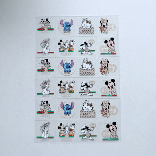 Premium A5 Kiss Cut UVDTF Wraps | A5 Transfer Sheet | Ready to Apply | Designer 27