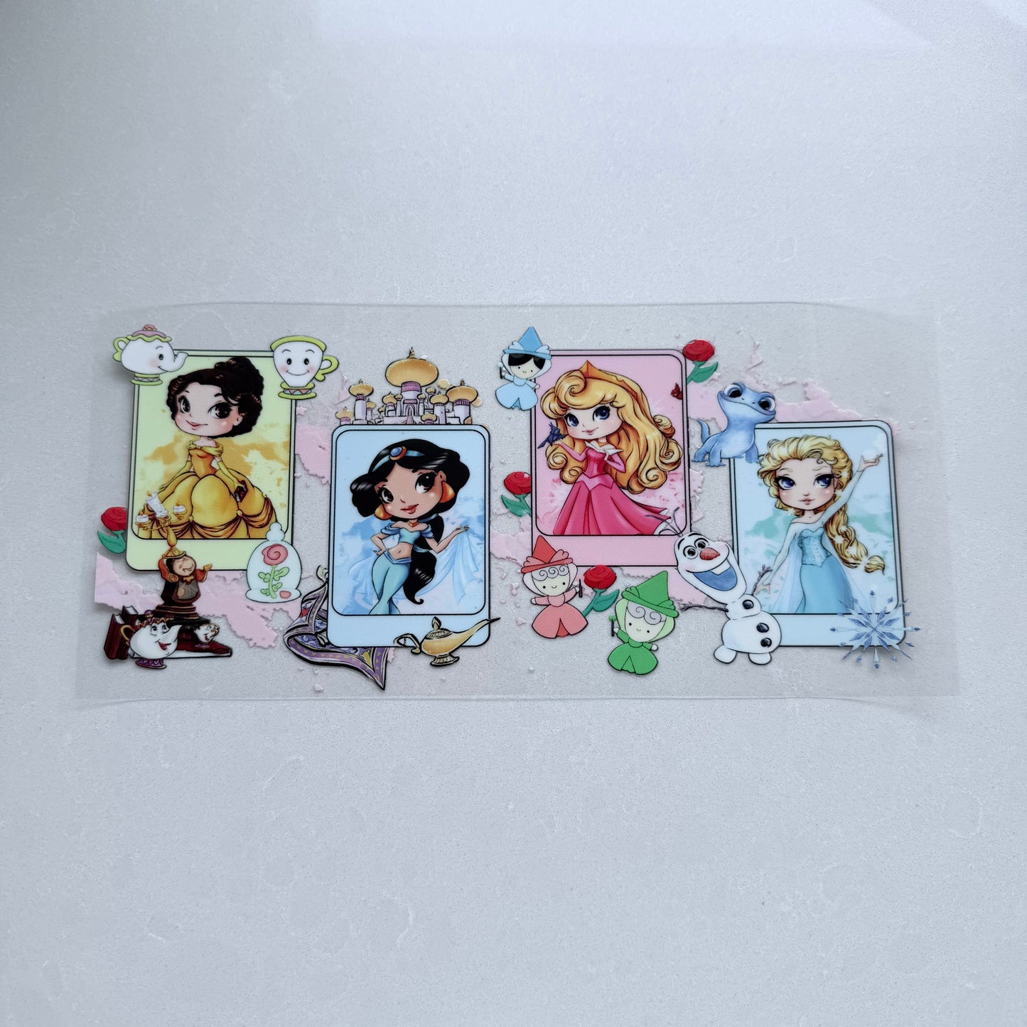 Double Sided UVDTF Wrap | 16oz Tumbler Transfer | 24cm x 11cm | characters 13