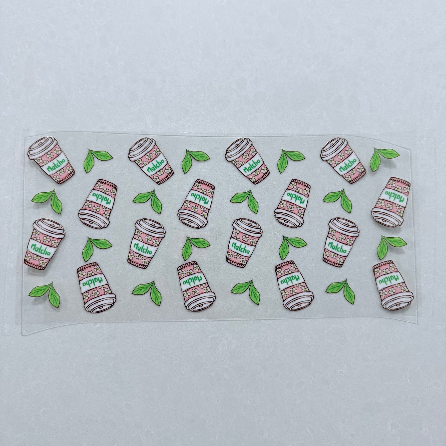 Single Sided UV DTF Wrap 16oz Tumbler Transfer (24cm x 11cm) matcha