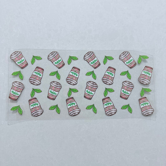 Single Sided UV DTF Wrap 16oz Tumbler Transfer (24cm x 11cm) matcha