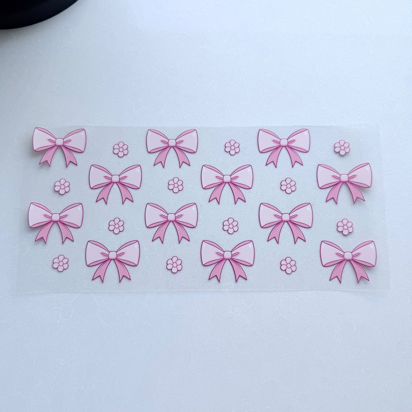 Double Sided UVDTF Wrap | 16oz Tumbler Transfer | 24cm x 11cm | Bows 2