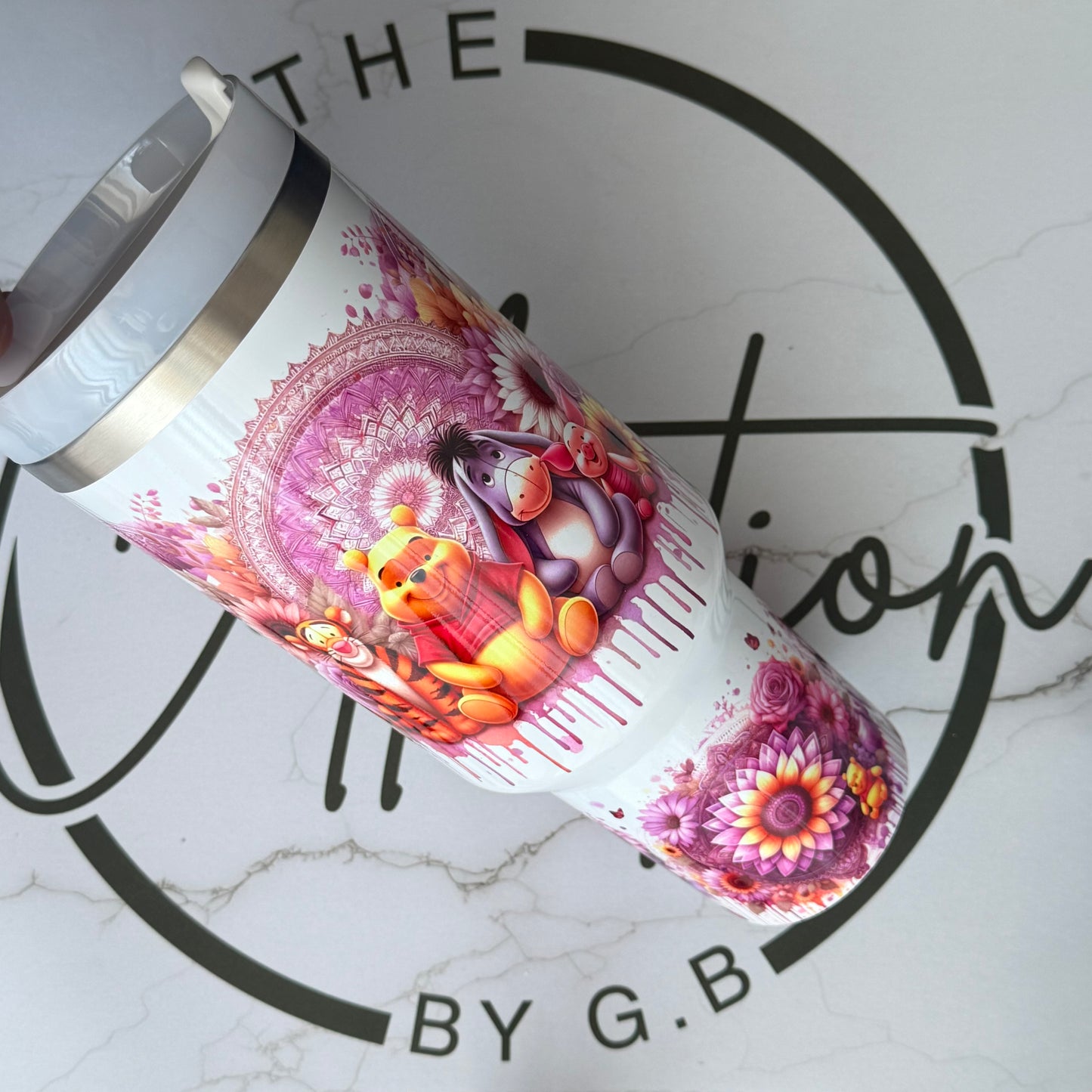 40oz Stainless Steel Tumbler | Insulated Drinkware | Honey Bear & Friends