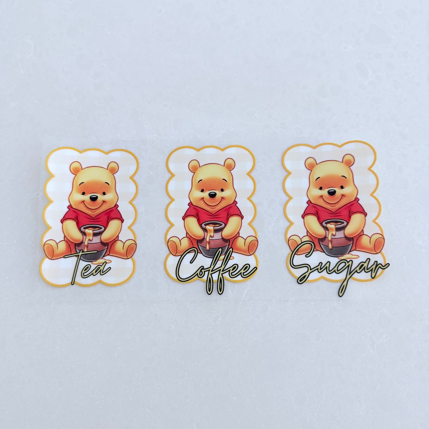 Tea, Coffee & Sugar Canister | UVDTF Wrap Set | Design 1