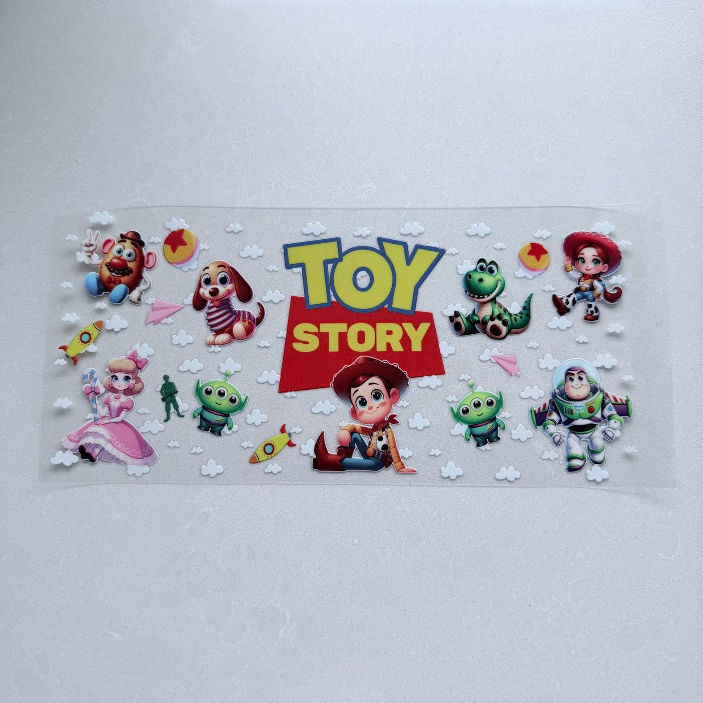 Double Sided UVDTF Wrap | 16oz Tumbler Transfer | 24cm x 11cm | characters 18