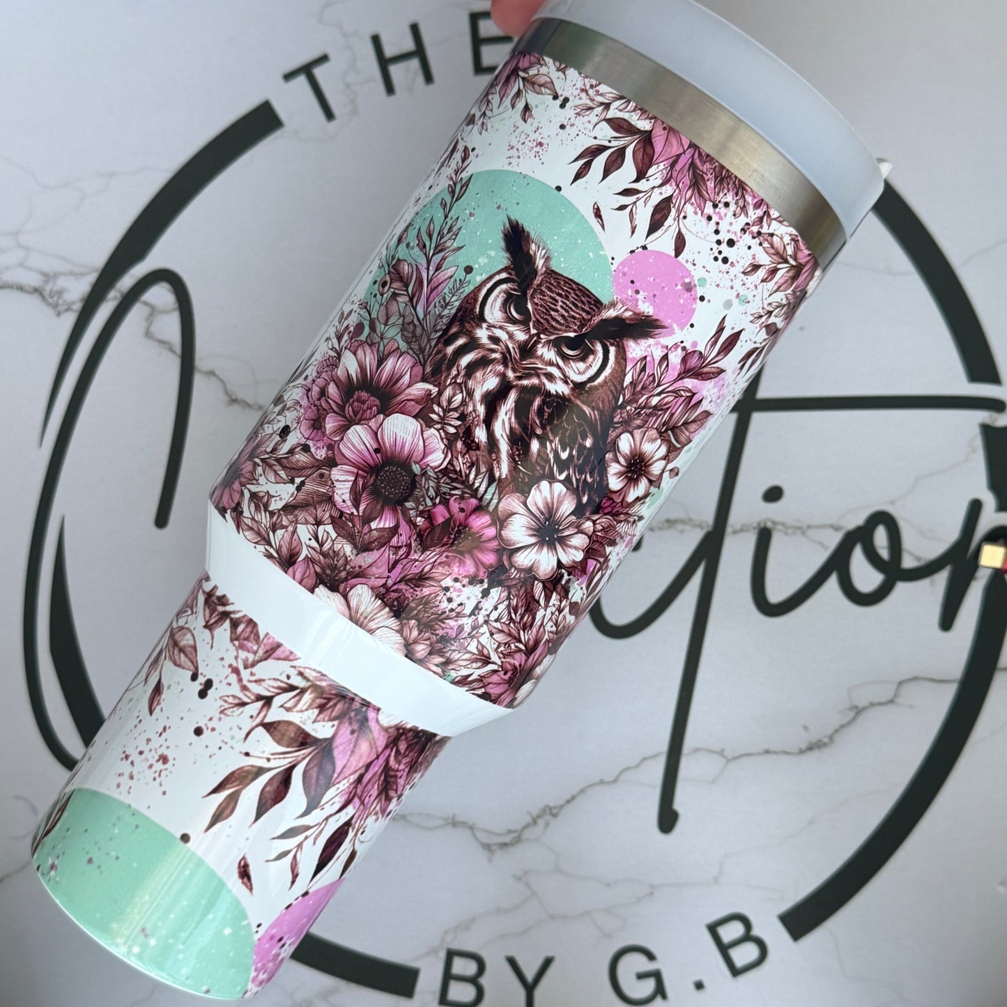 40oz Stainless Steel Tumbler | Insulated Drinkware | Owl