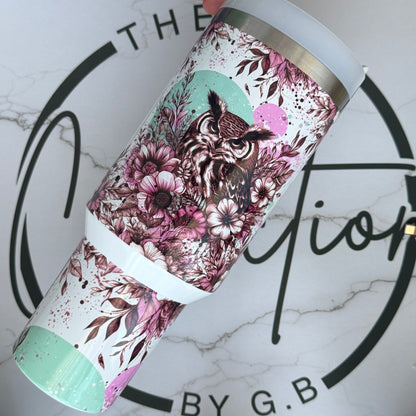 40oz Stainless Steel Tumbler | Insulated Drinkware | Owl
