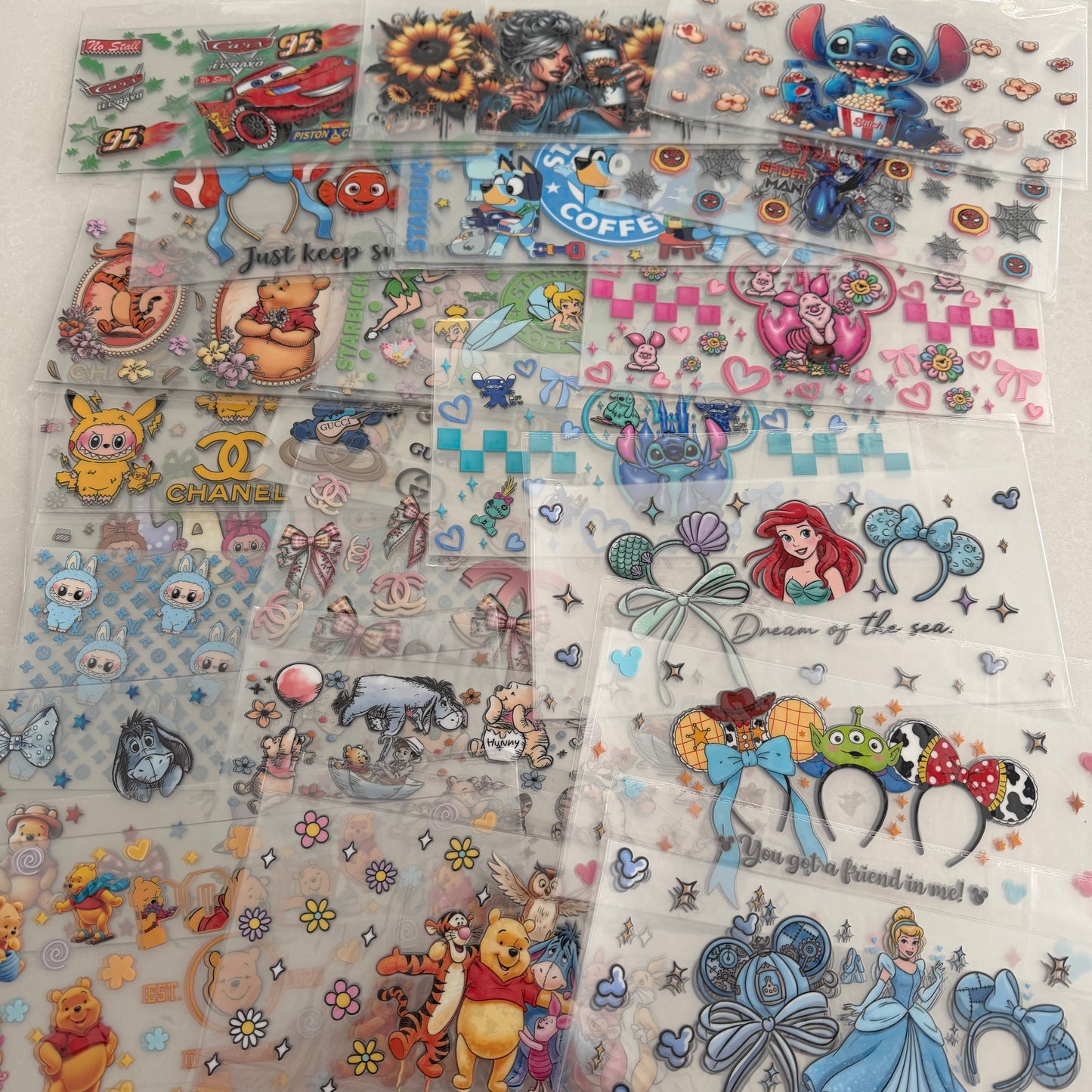 Premium Double-Sided UVDTF Wrap Bundle – Mystery Catalogue Wrap Pack for Tumblers & Crafts