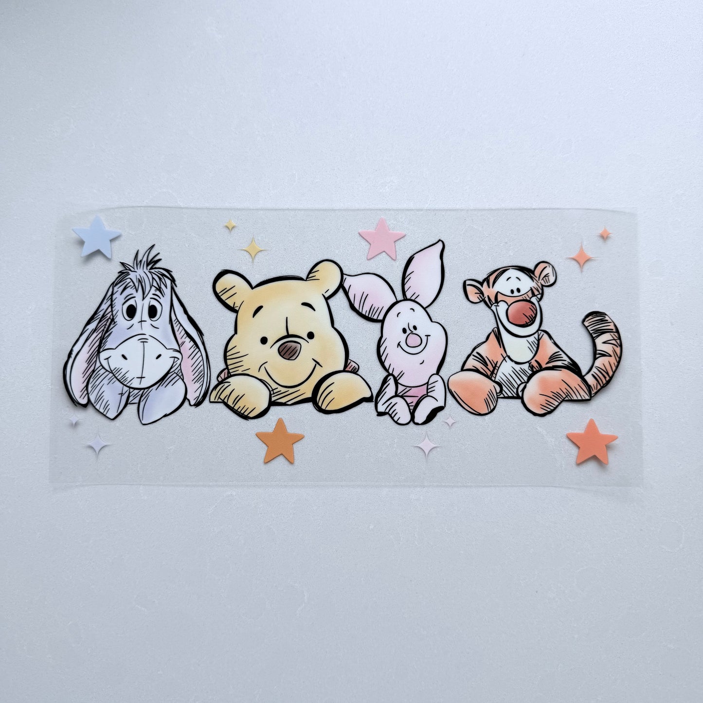 Double Sided UVDTF Wrap | 16oz Tumbler Transfer | 24cm x 11cm | Honey Bear & Friends | 66