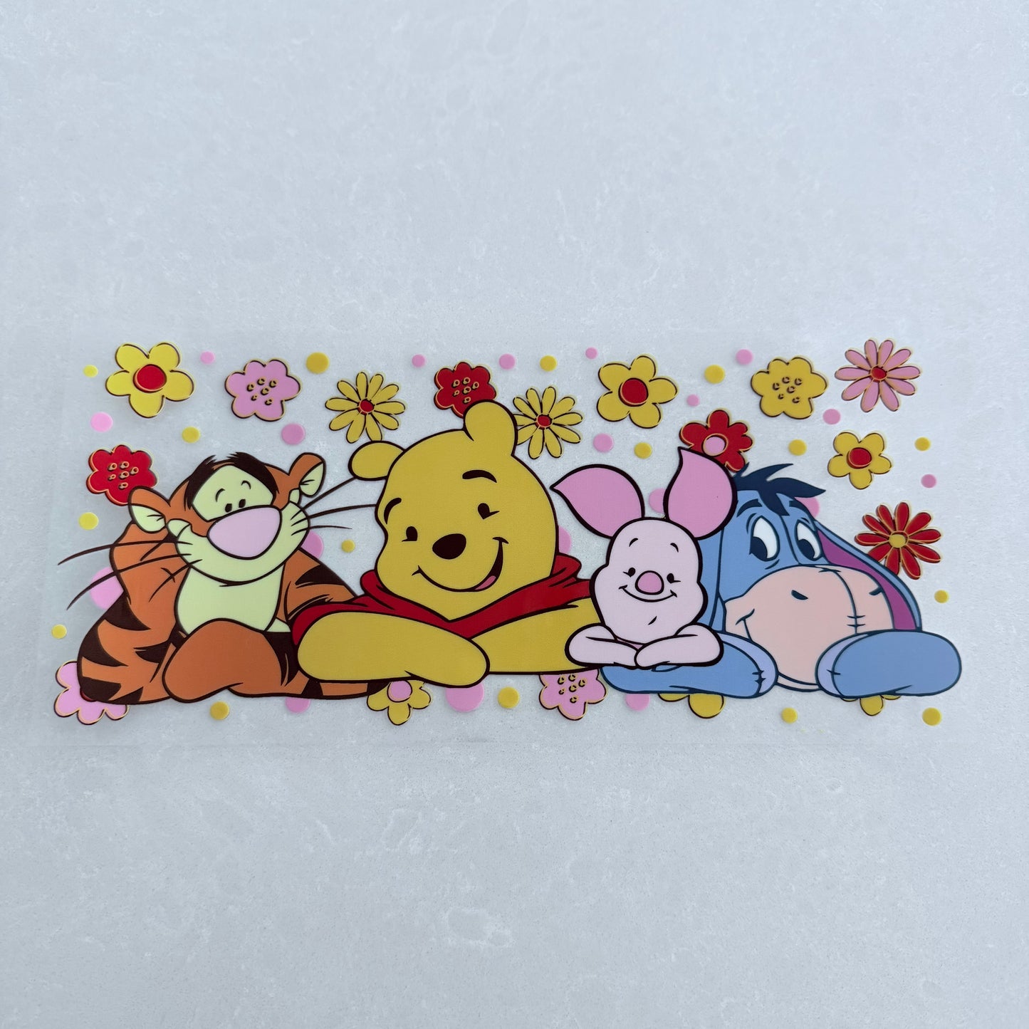 Single Sided UV DTF Wrap 16oz Tumbler Transfer (24cm x 11cm) honey bear & friends