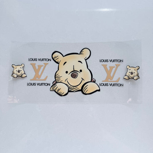 Double Sided UVDTF Wrap | 16oz Tumbler Transfer | 24cm x 11cm | Honey Bear & Friends | 92