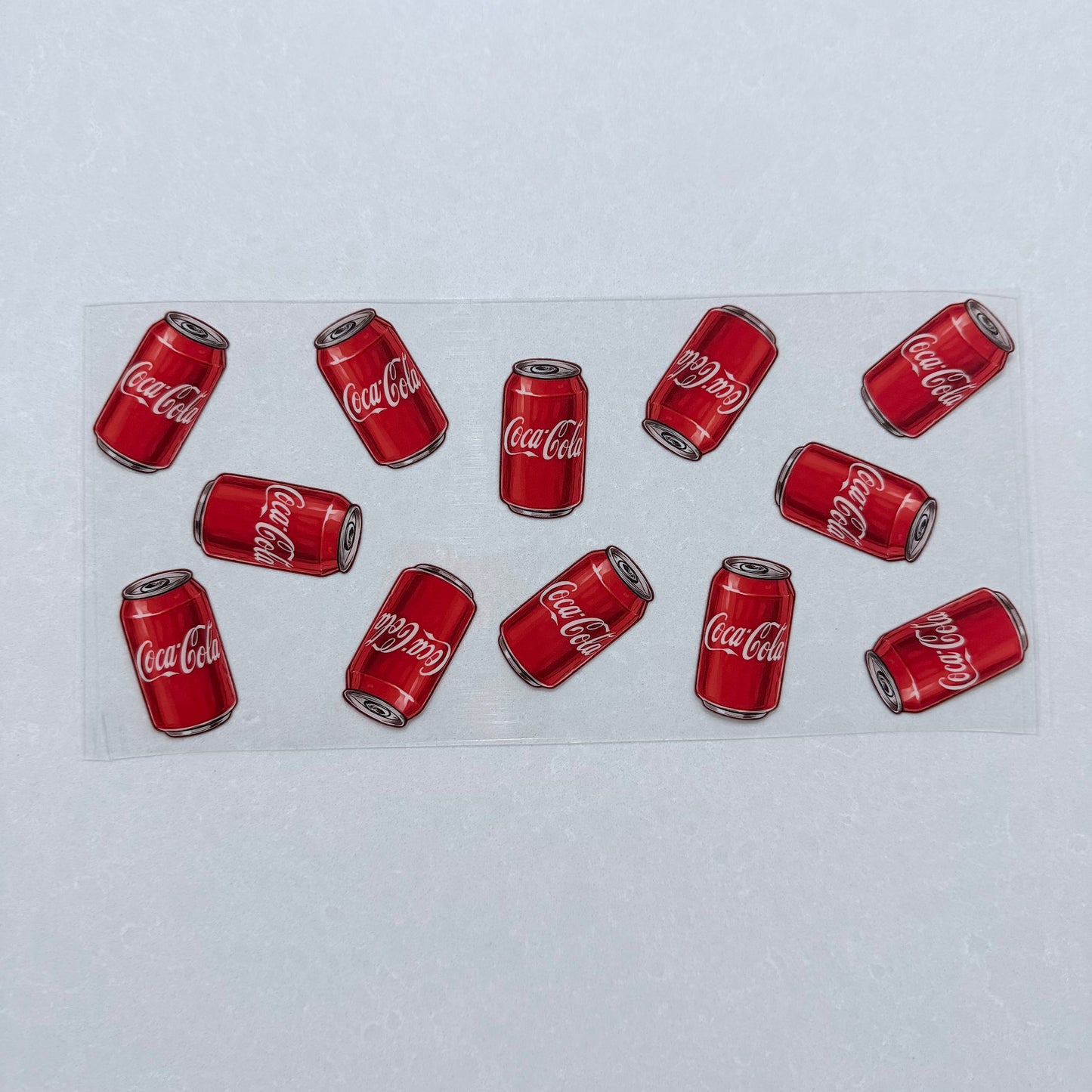 Single Sided UV DTF Wrap 16oz Tumbler Transfer (24cm x 11cm) cola red can