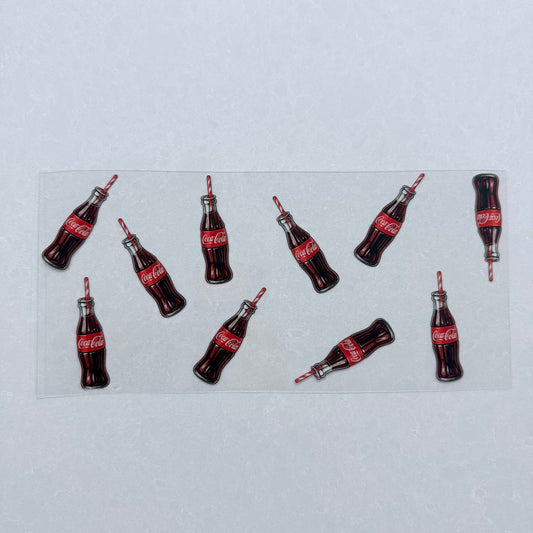 Single Sided UV DTF Wrap 16oz Tumbler Transfer (24cm x 11cm) cola glass bottle