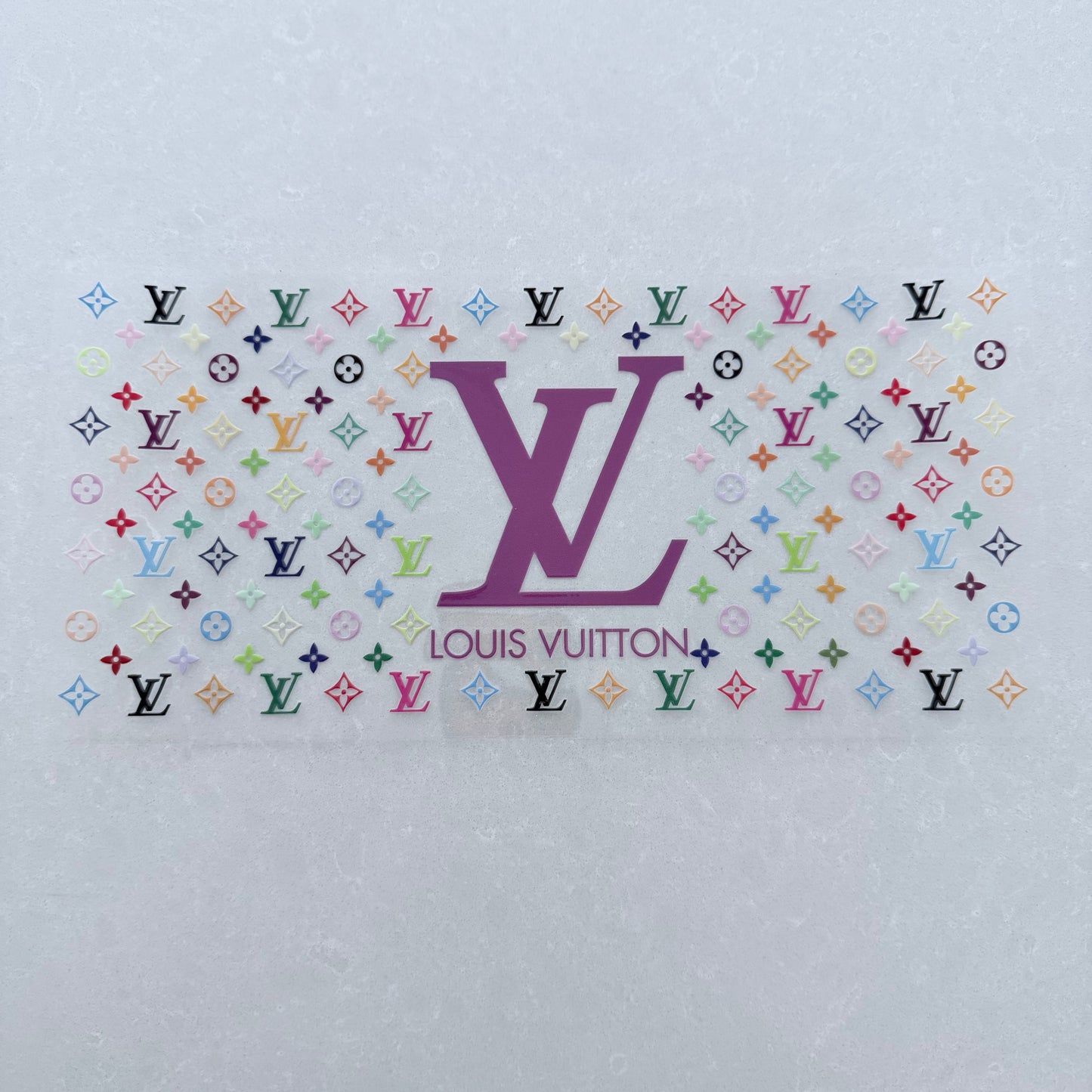 Single Sided UV DTF Wrap 16oz Tumbler Transfer (24cm x 11cm) designer l&v multicolour