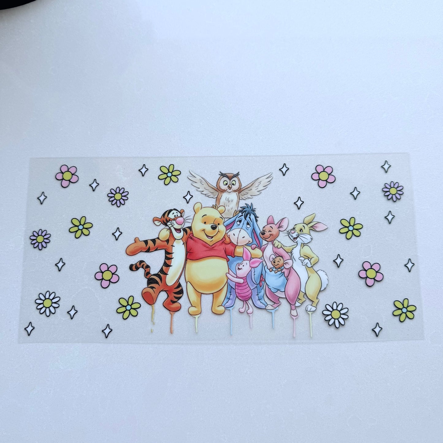 Double Sided UVDTF Wrap | 16oz Tumbler Transfer | 24cm x 11cm | Honey Bear & Friends | 88