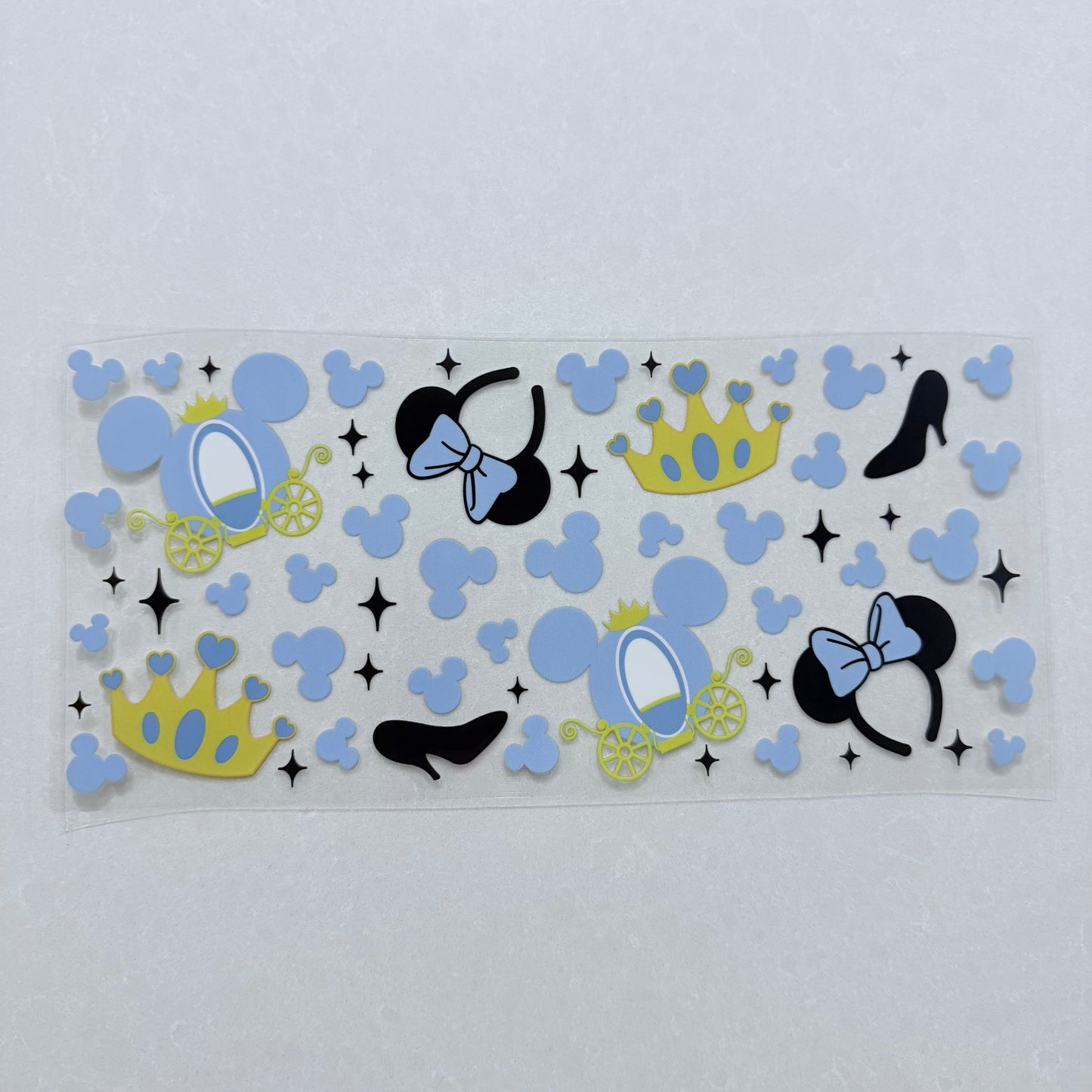 Single Sided UV DTF Wrap 16oz Tumbler Transfer (24cm x 11cm) princess glass slipper