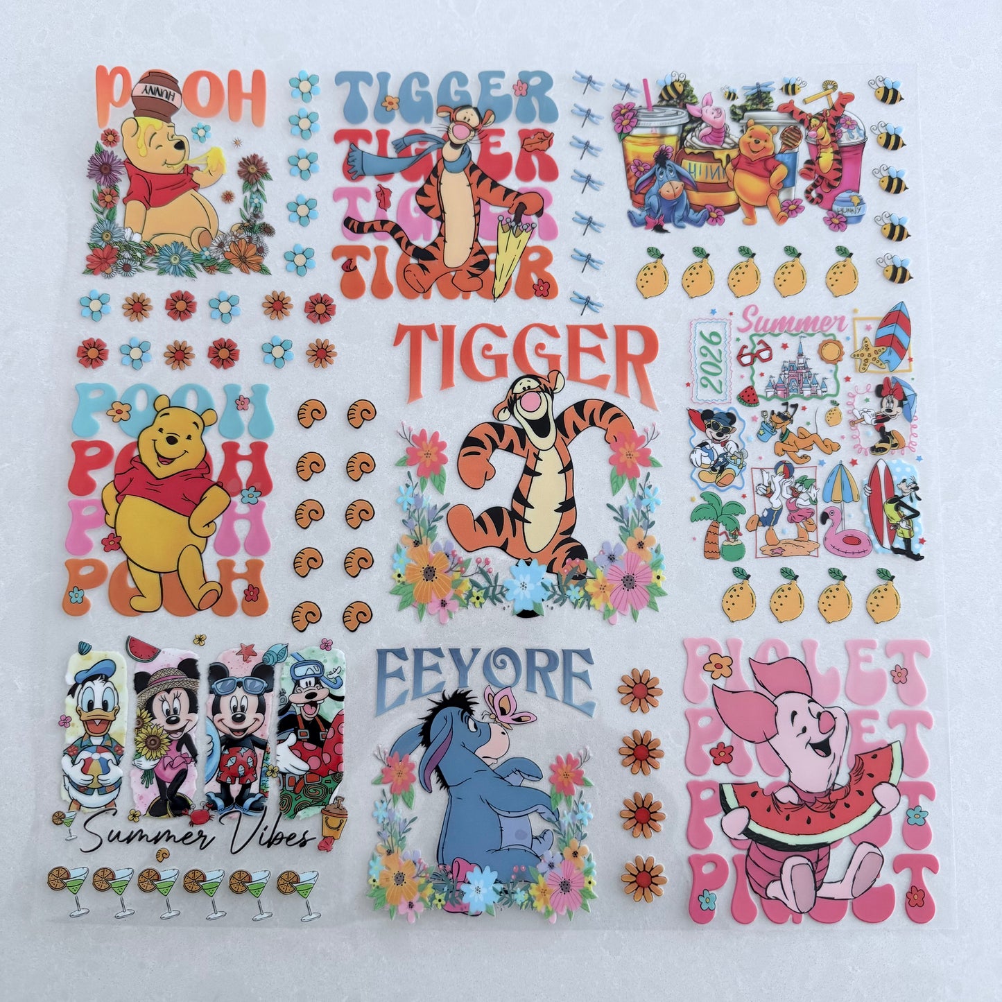 Premium 11-Inch Element UVDTF Sheet | Multi Element Transfer Pack | Ready to Apply | Design 8