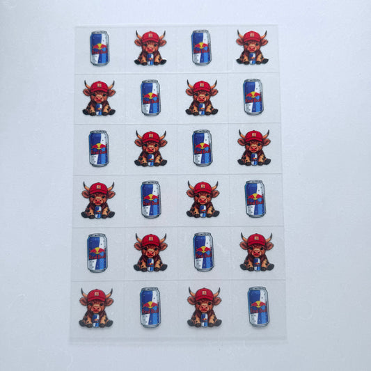 Premium A5 Kiss Cut UVDTF Wraps | A5 Transfer Sheet | Ready to Apply | Drinks 5