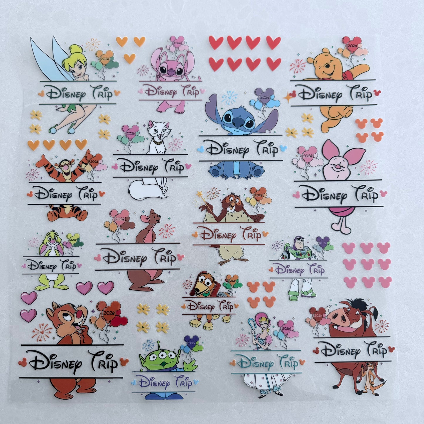 Premium 11-Inch Element UVDTF Sheet | Multi Element Transfer Pack | Ready to Apply | Design 10