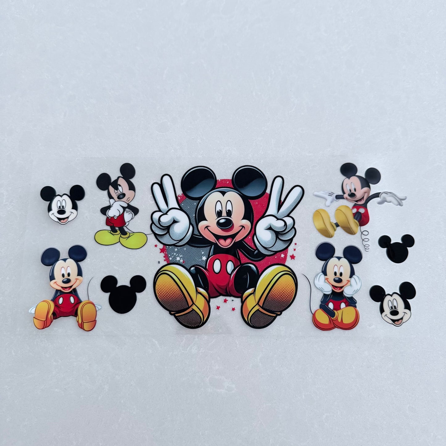 Single Sided UV DTF Wrap 16oz Tumbler Transfer (24cm x 11cm) boy mouse peace